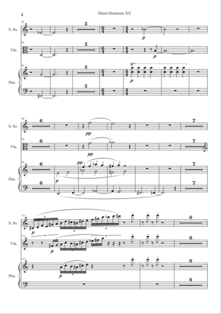 Silent Durations XX (a Zen experience) Small Ensemble scores gallery preview page 4
