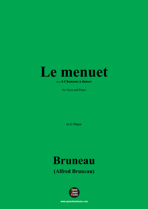 Book cover for Alfred Bruneau-Le menuet,in G Major
