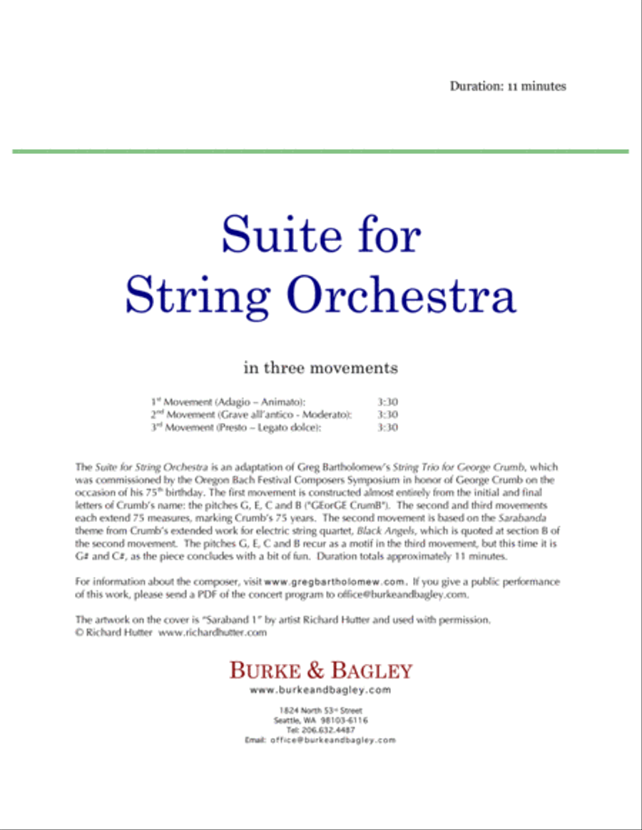 Suite for String Orchestra String Orchestra scores gallery preview page 2