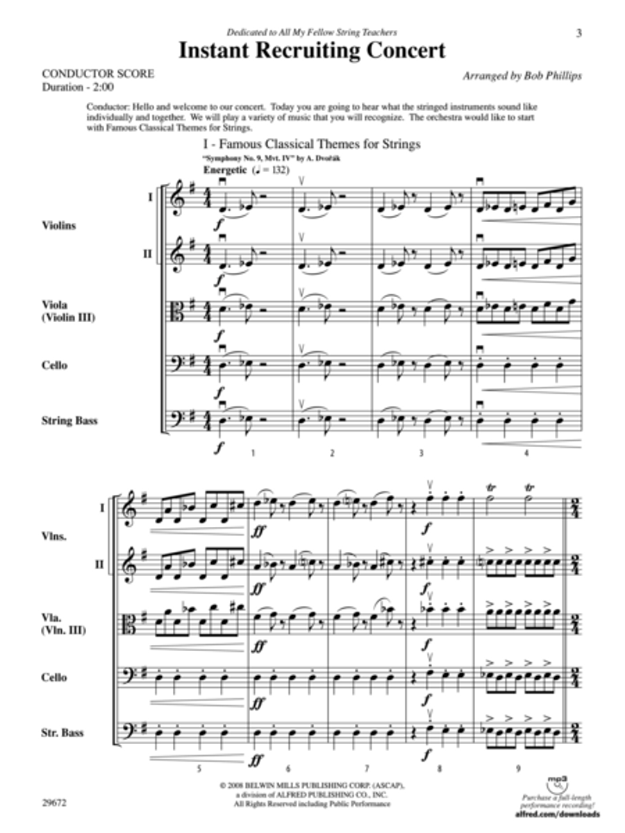 Instant Recruiting Concert (score only) String Orchestra scores gallery preview page 2