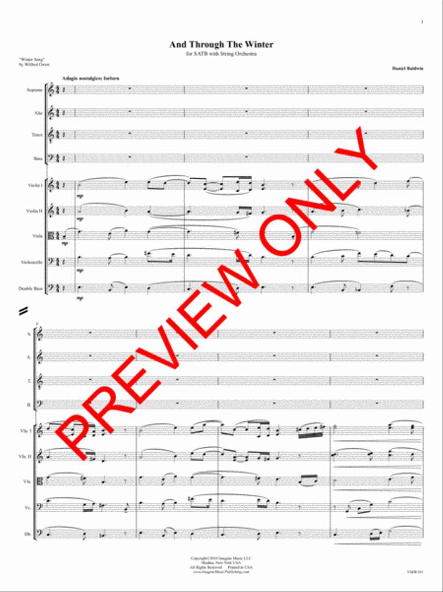 And Through the Winter 4-Part scores gallery preview page 4