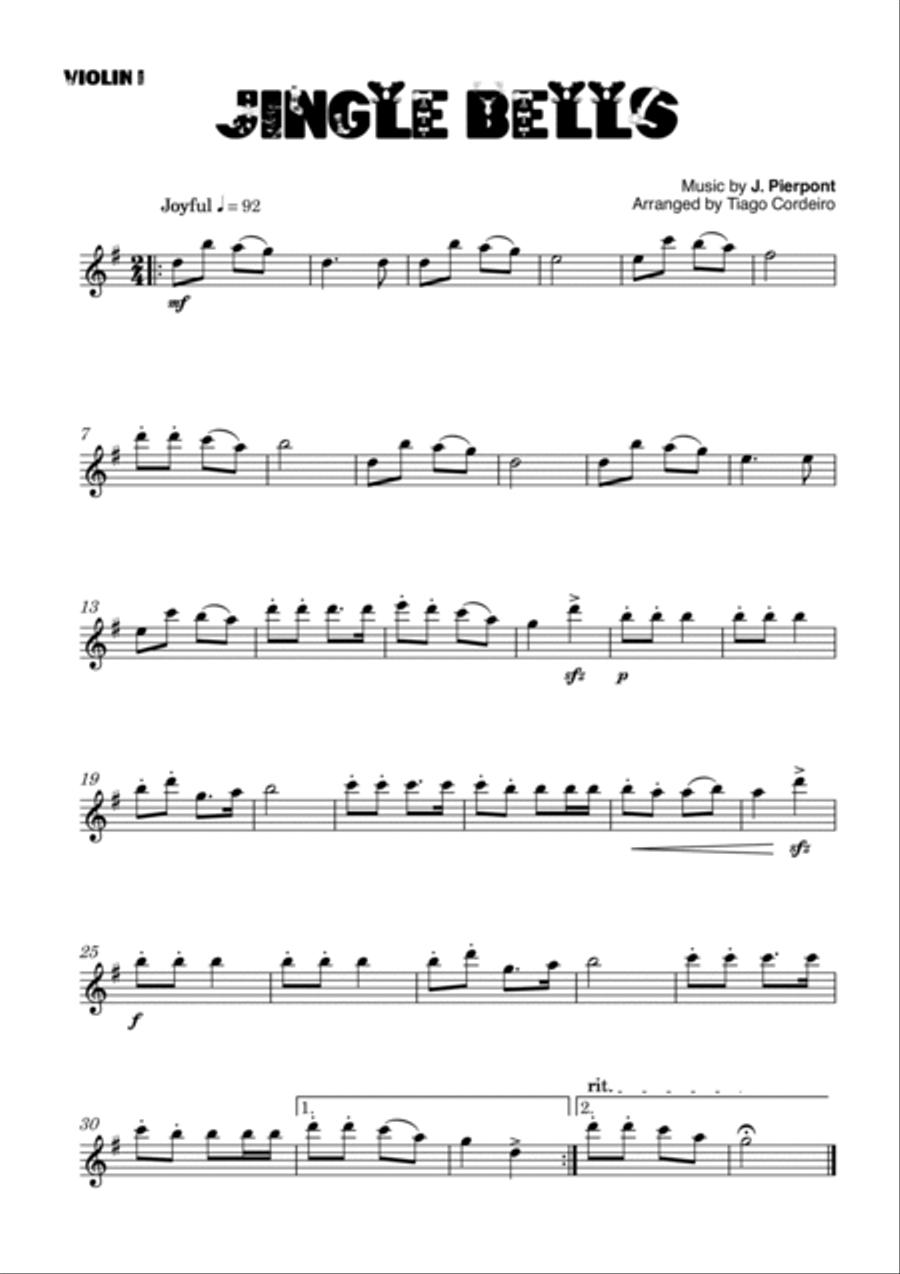 Jingle Bells String Quintet scores gallery preview page 4