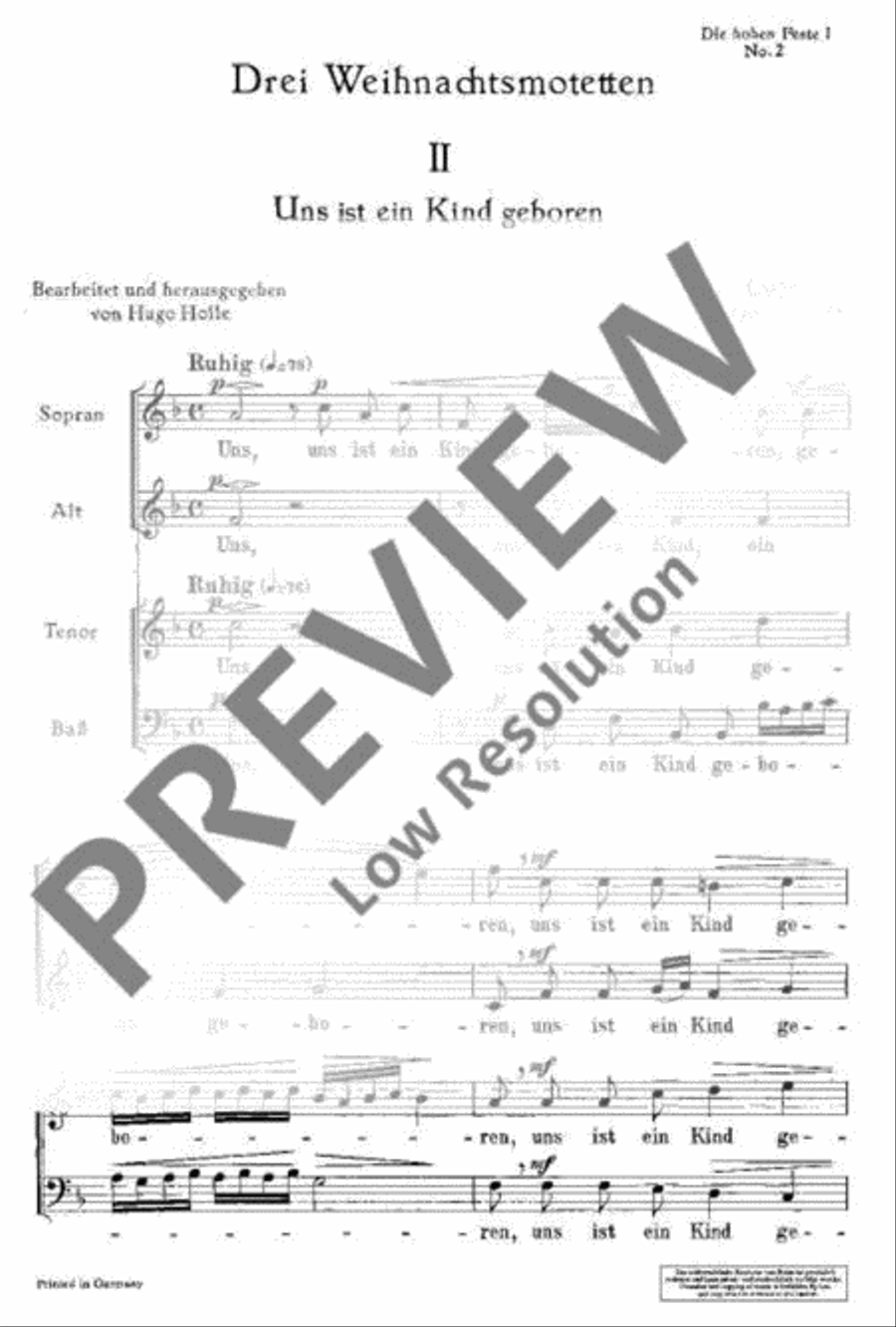 Weihnachtsmotetten 4-Part scores gallery preview page 2