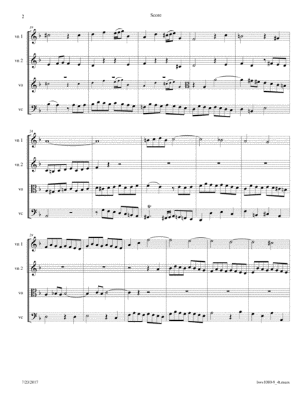 Bach: The Art of Fugue, BWV 1080 Fugue No. 9 arr. for String Quartet image number null