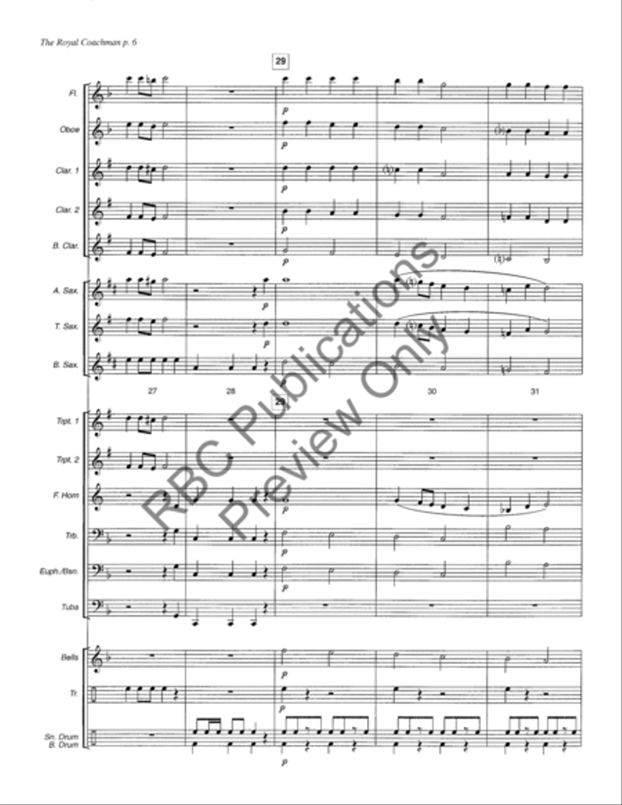 Royal Coachman Royal Coachman Concert Band scores gallery preview page 9