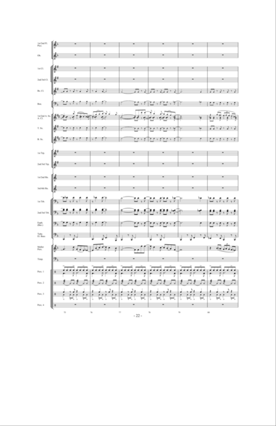 Brazil: Ceremony, Song and Samba Concert Band scores gallery preview page 21