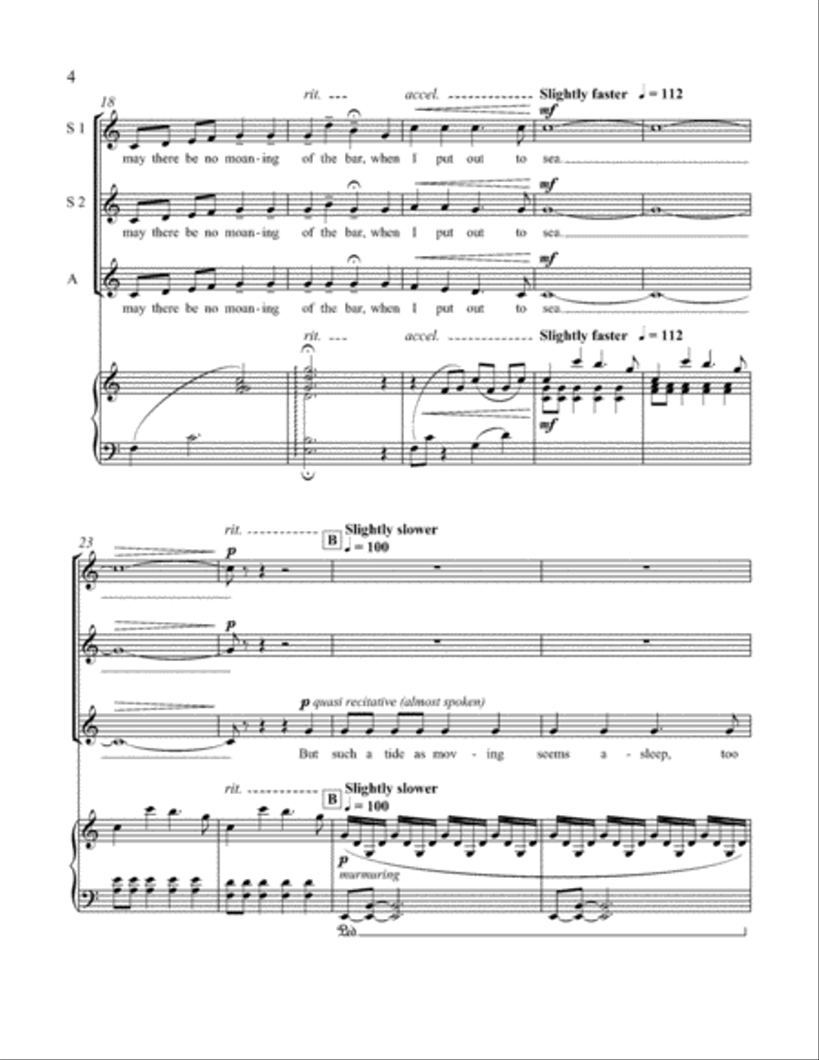 Crossing the Bar from Love Was My Lord and King! (SSAA) SSAA scores gallery preview page 4