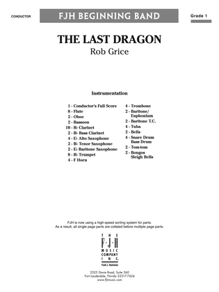 Book cover for The Last Dragon: Score