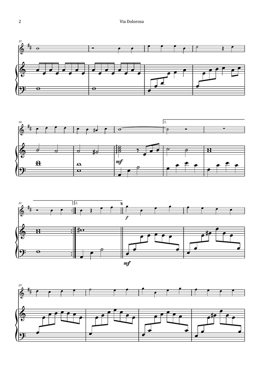 Via Dolorosa Chamber Music scores gallery preview page 2