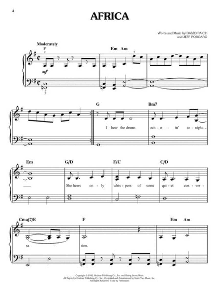 Favorite Songs – In Easy Keys Easy Piano scores gallery preview page 5