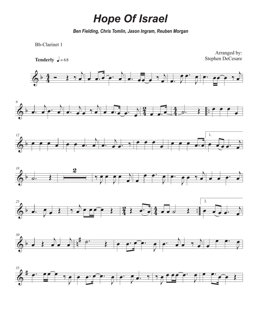 Hope Of Israel Hope Of Israel Clarinet Duet scores gallery preview page 5