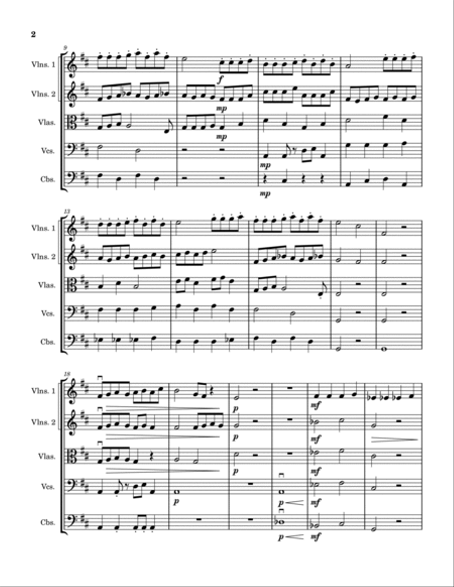 Joyful Reminiscence String Orchestra scores gallery preview page 2