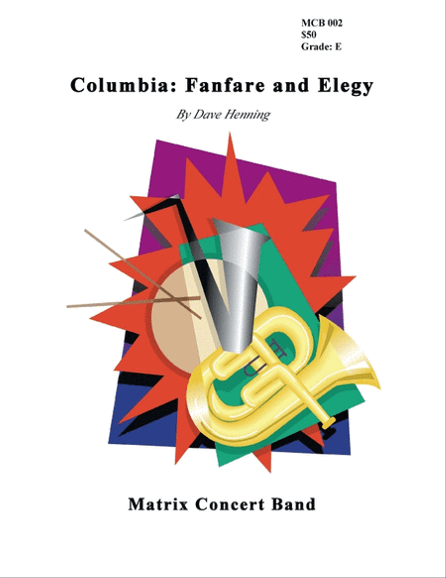 Columbia: Fanfare and Elegy Concert Band scores gallery preview page 1