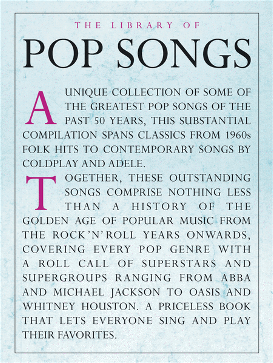 The Library of Pop Songs