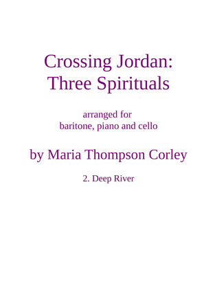 Book cover for "Deep River," from Crossing Jordan for baritone, piano and cello