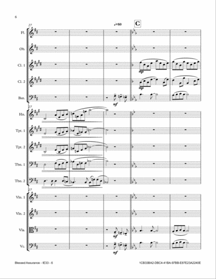 Blessed Assurance Blessed Assurance Full Orchestra scores gallery preview page 6