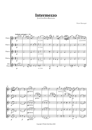 Intermezzo from Cavalleria Rusticana by Mascagni for Flute Quintet
