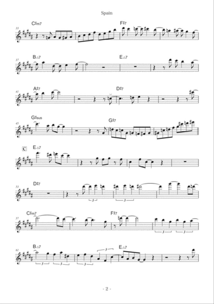 Spain Alto Saxophone scores gallery preview page 2