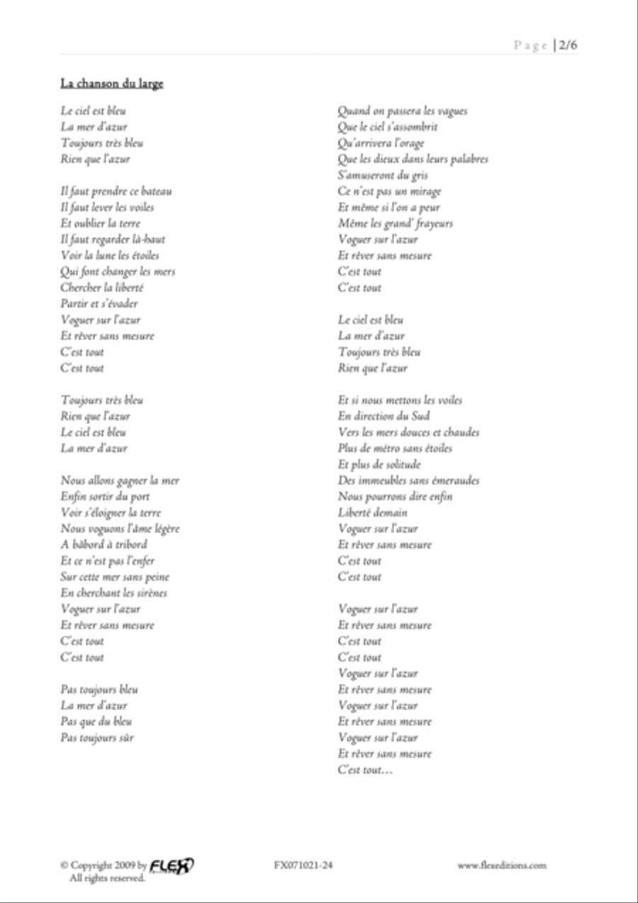 Conte Musical Sans se Retourner Acoustic Guitar scores gallery preview page 3