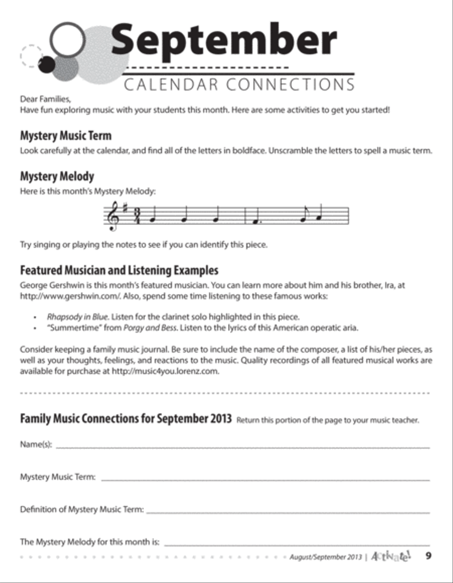 Activate! Aug/Sept 13 Unison Choir scores gallery preview page 4