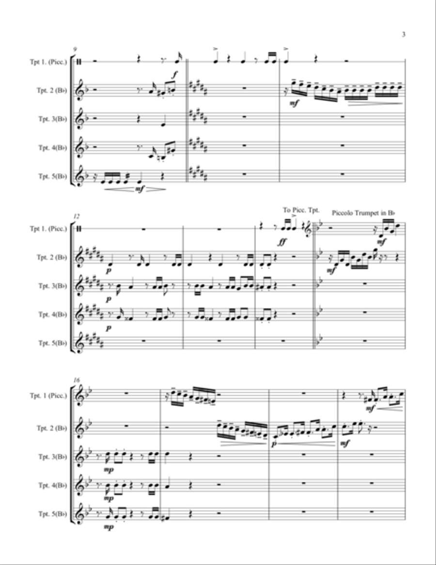 Overture to Zaïs Small Ensemble scores gallery preview page 3