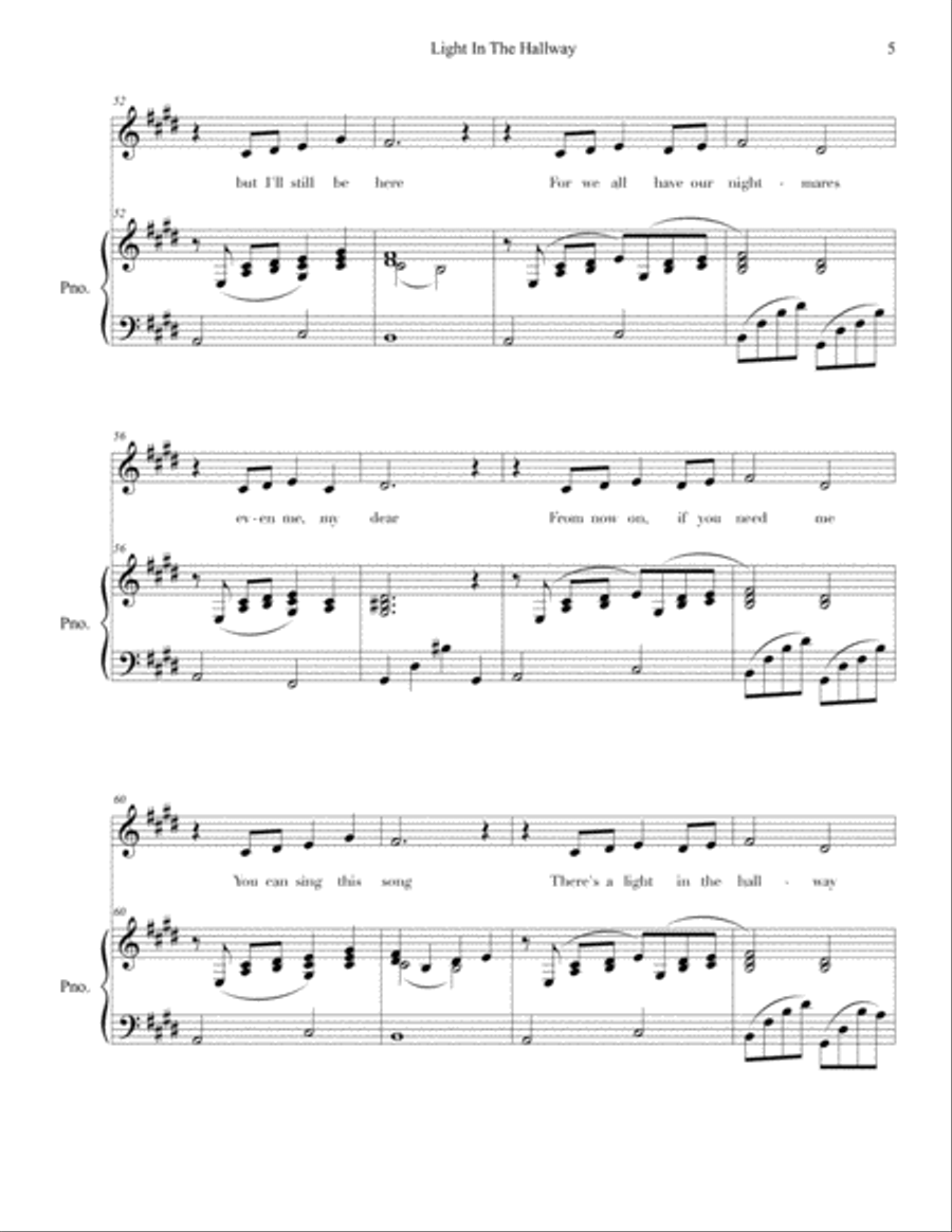 Light In The Hallway Small Ensemble scores gallery preview page 5