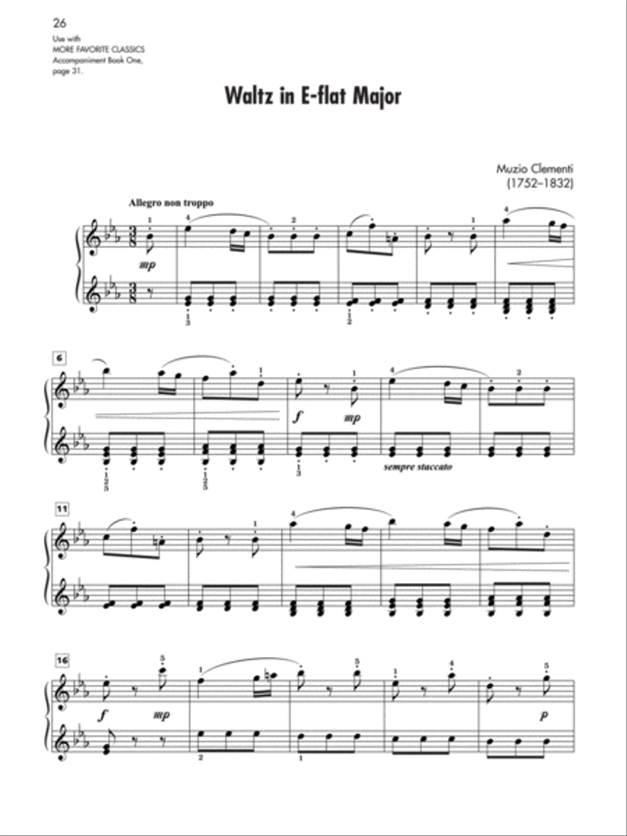 More Favorite Classics, Book 1 Piano Solo scores gallery preview page 3