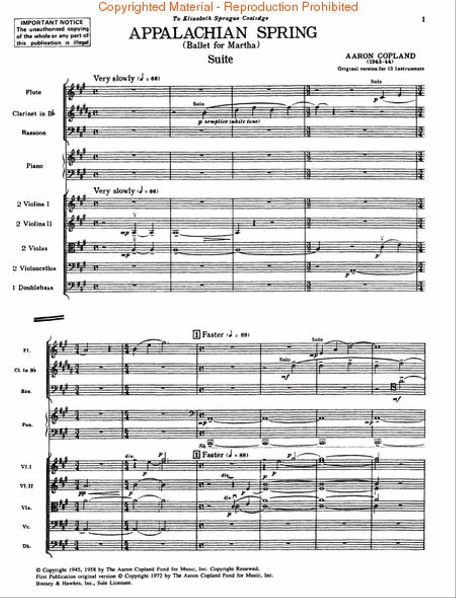 Appalachian Spring Score scores gallery preview page 2