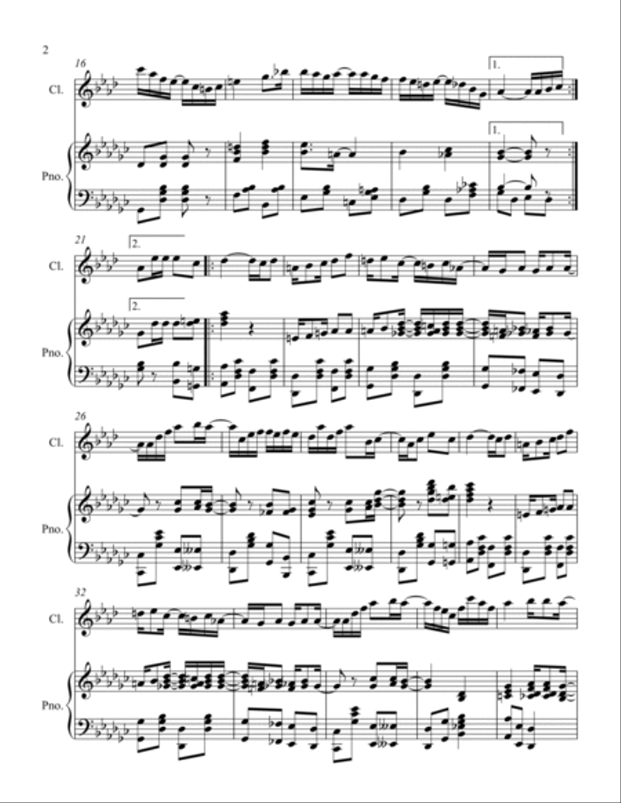 Weeping Willow Clarinet Solo scores gallery preview page 2