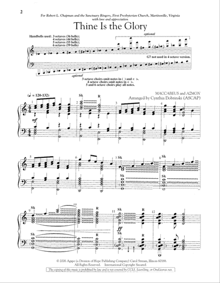 Thine Is the Glory 5-Octaves scores gallery preview page 2