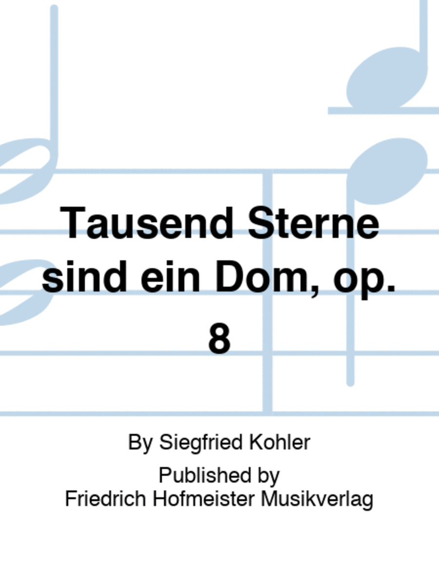 Tausend Sterne sind ein Dom, op. 8 Score scores gallery preview page 1