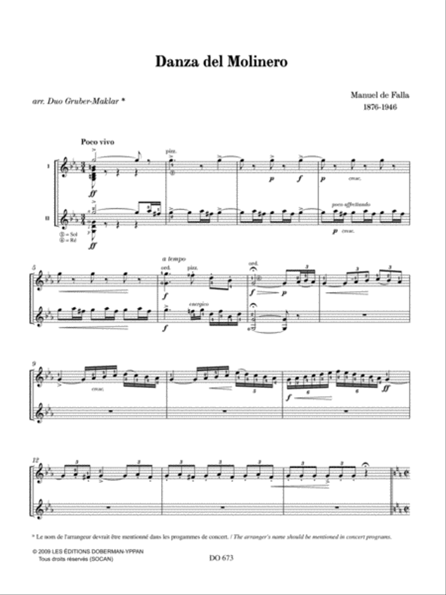 Danza del Molinero, El Circulo Magico, Danza Ritual del Fuego Classical Guitar scores gallery preview page 3