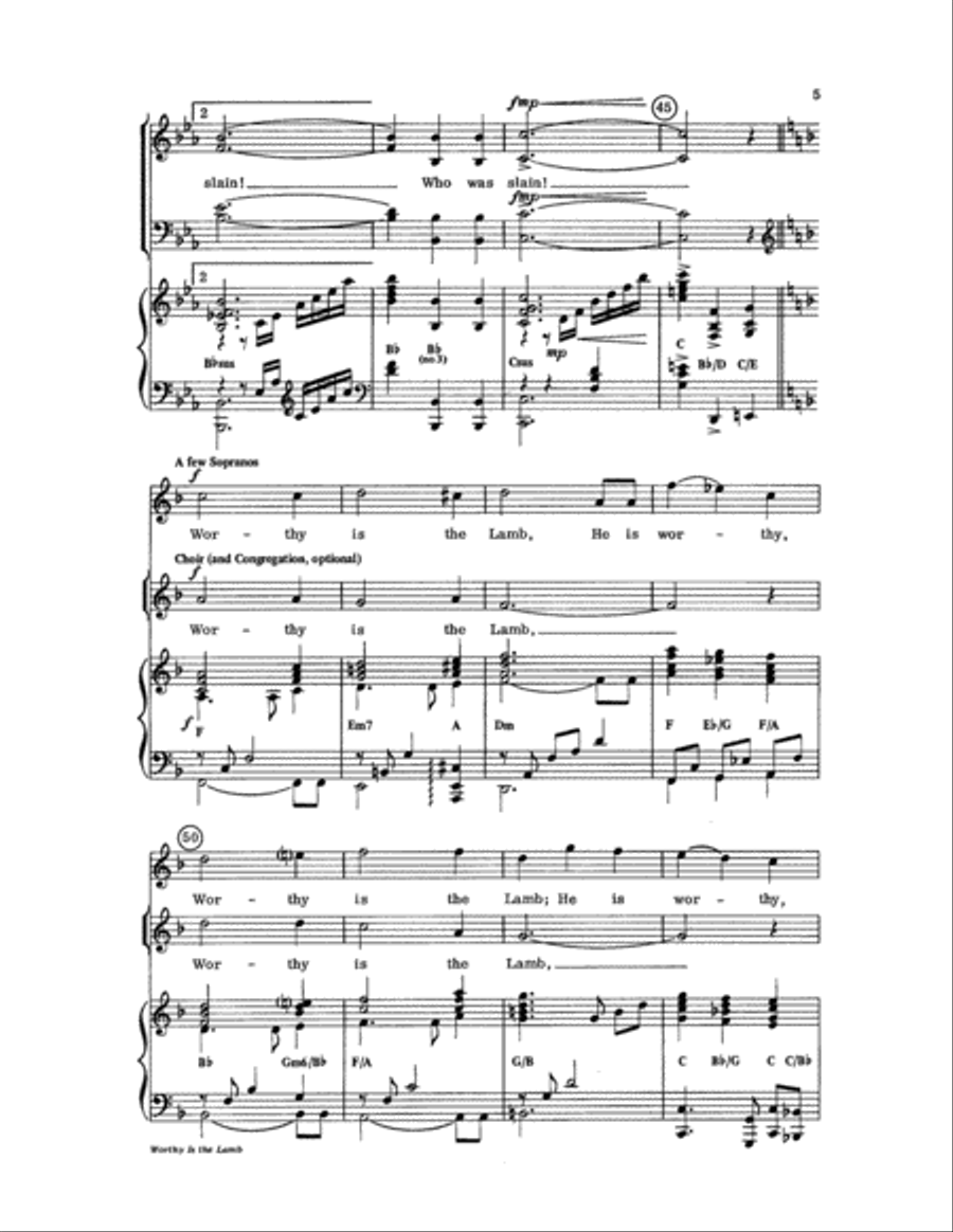 Worthy Is the Lamb Worthy Is the Lamb 4-Part scores gallery preview page 5