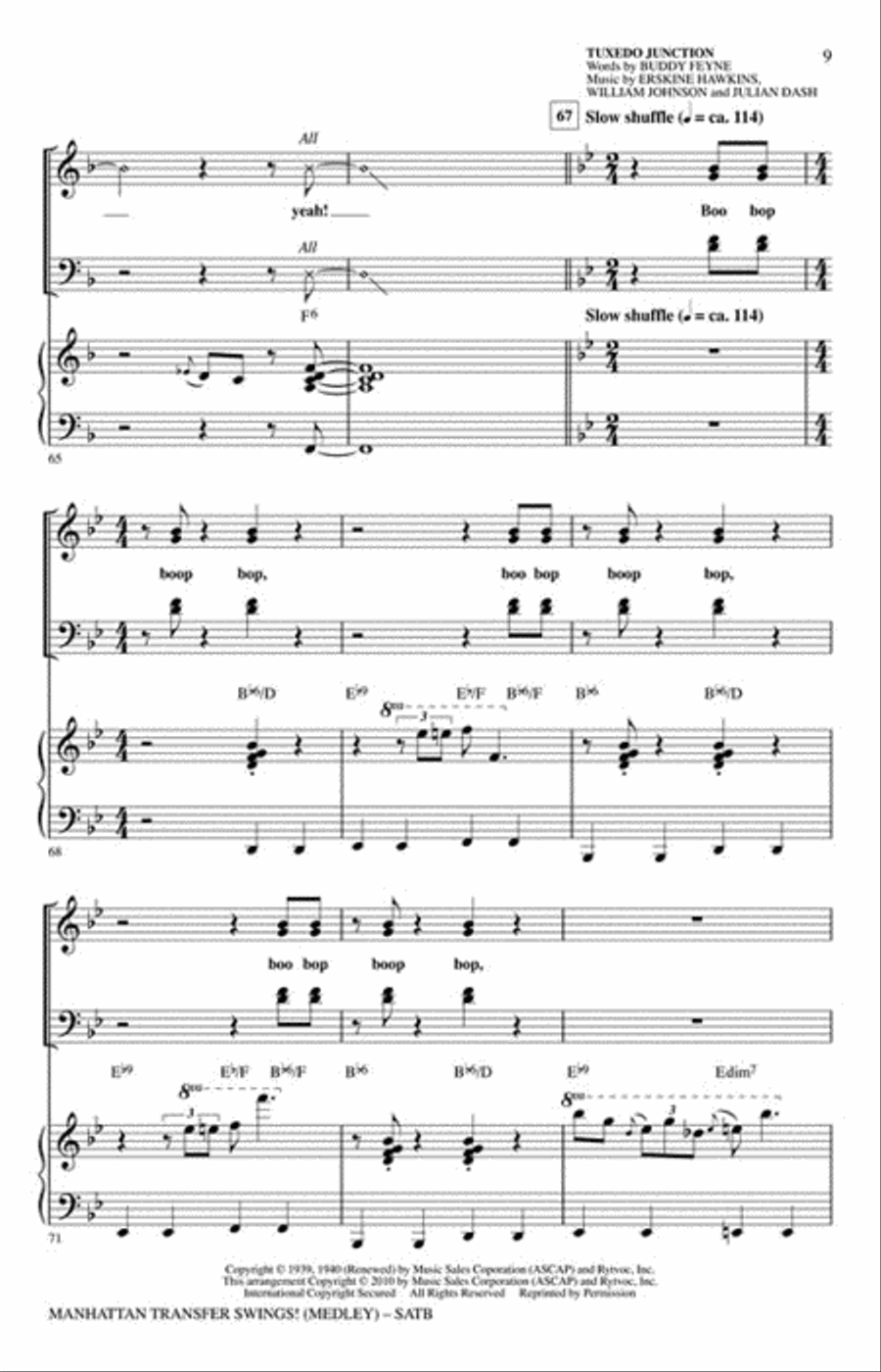 Manhattan Transfer Swings! Choir scores gallery preview page 4