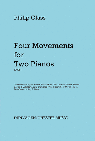 Glass – 4 Movements for Two Pianos