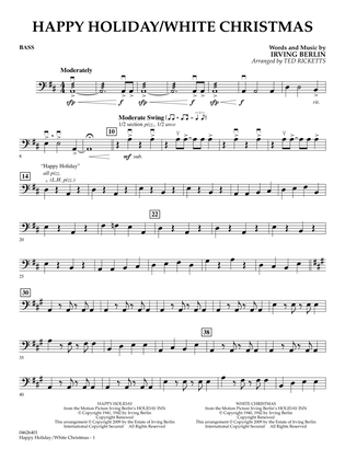 Happy Holiday/White Christmas (arr. Ted Ricketts) - Bass