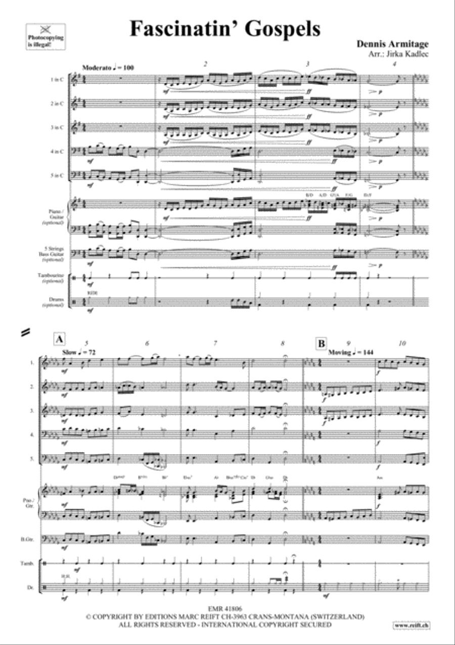 Fascinatin' Gospels Fascinatin' Gospels Brass Band scores gallery preview page 3
