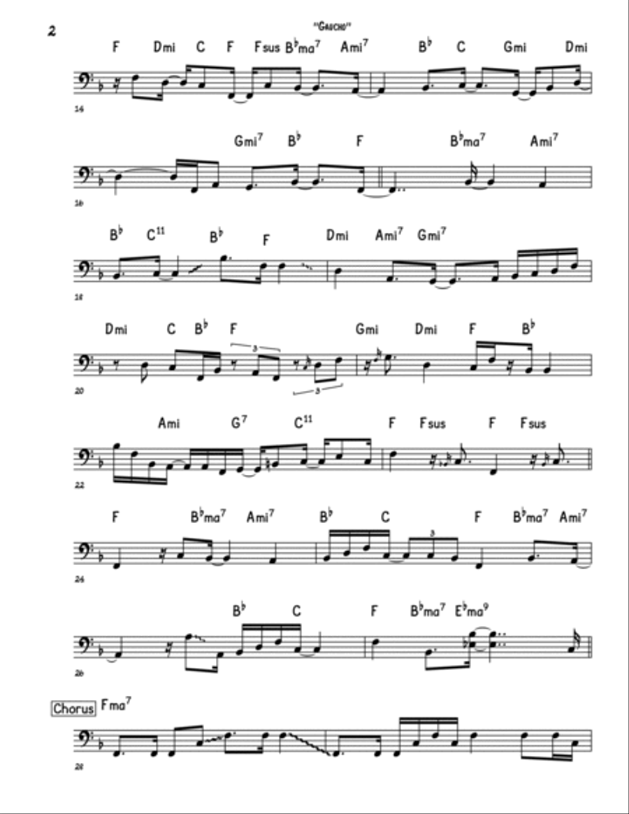 Gaucho Gaucho Bass Guitar scores gallery preview page 2