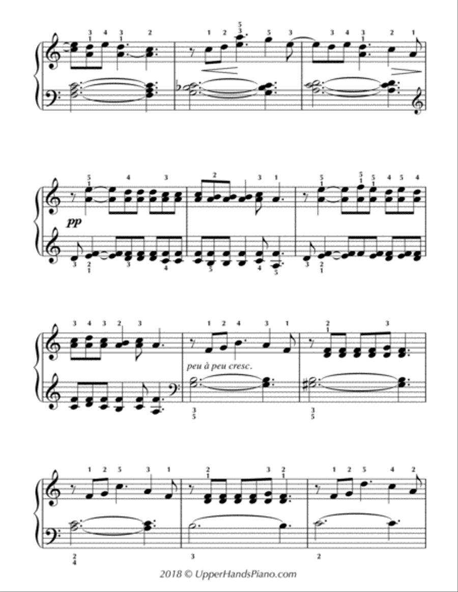 Upper outlet hands piano