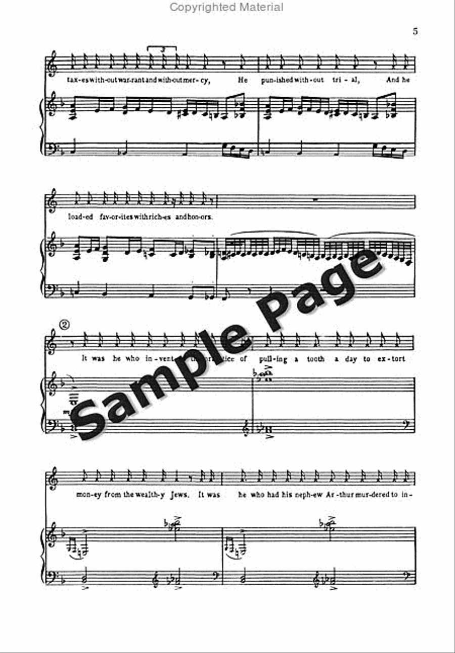 Ballad of Magna Carta 4-Part scores gallery preview page 6