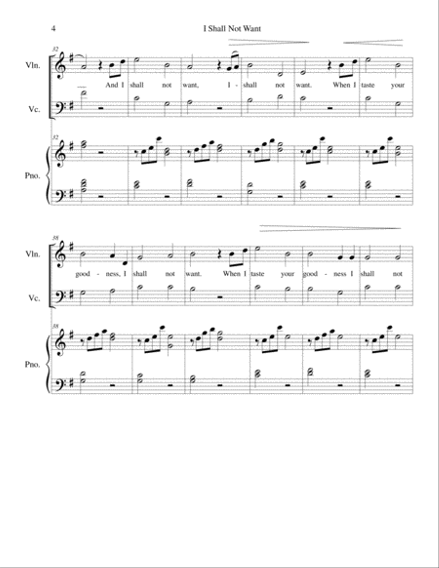 I Shall Not Want Piano Trio scores gallery preview page 4