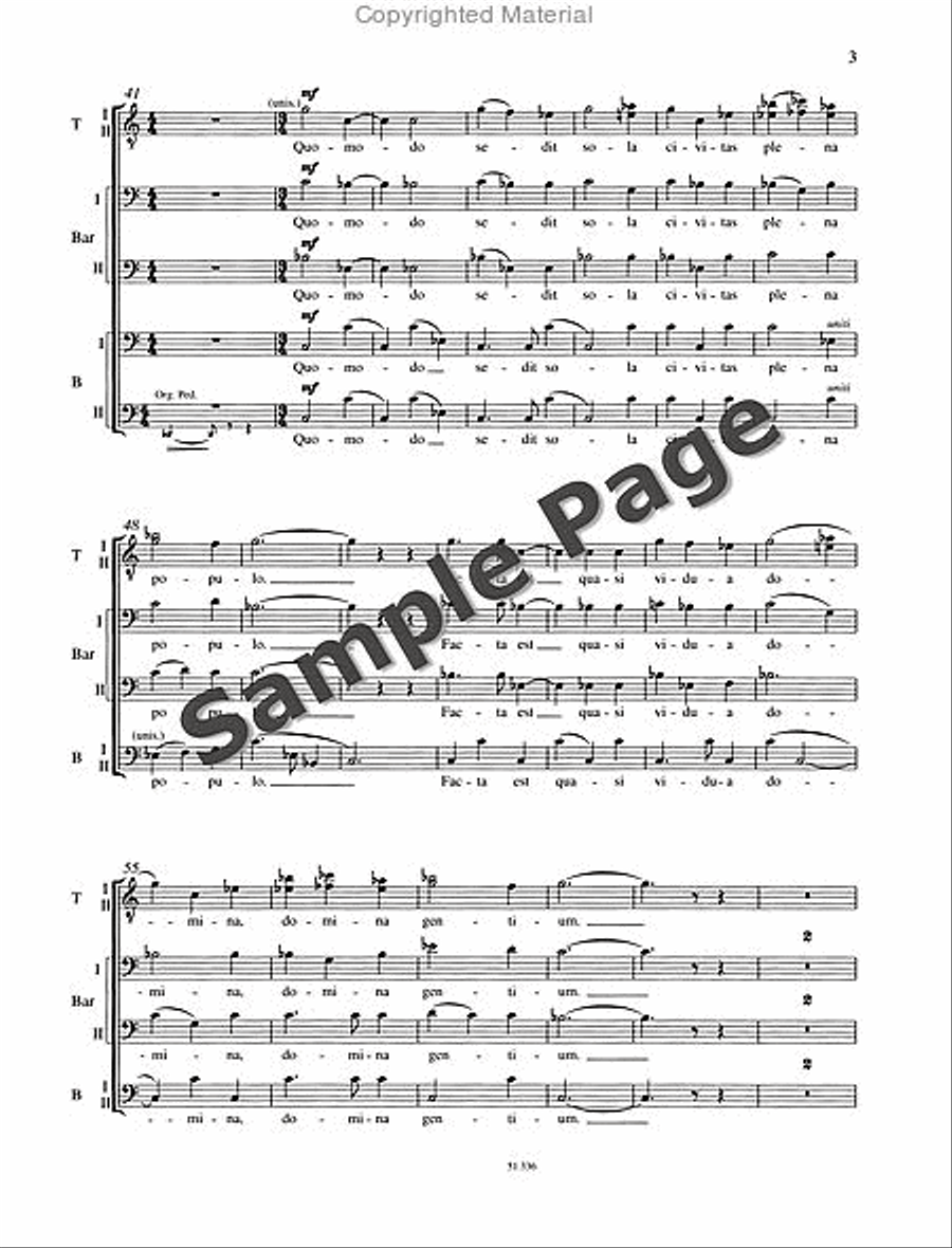 Lamentationes Jeremiae Prophetae TTBB scores gallery preview page 4