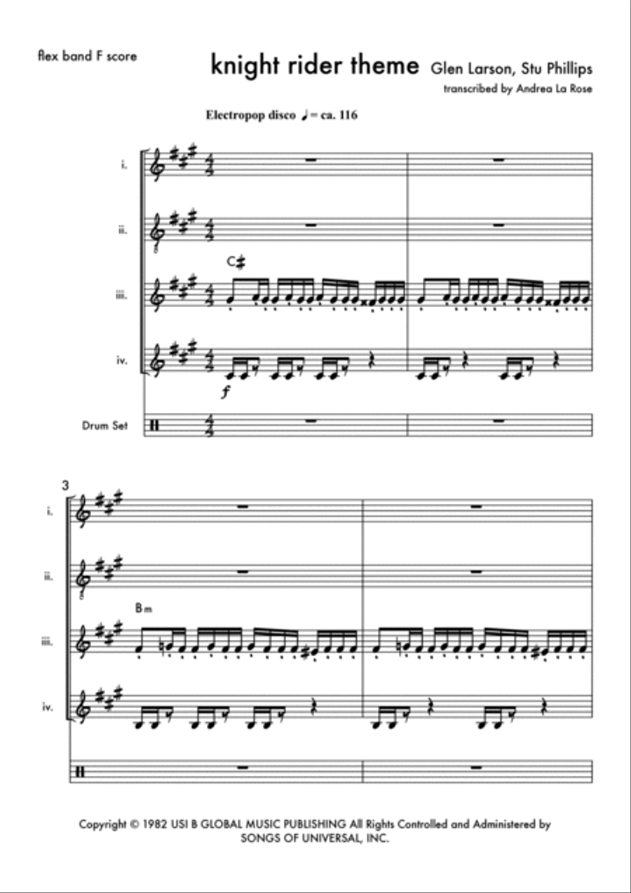 Knight Rider Theme English Horn scores gallery preview page 2