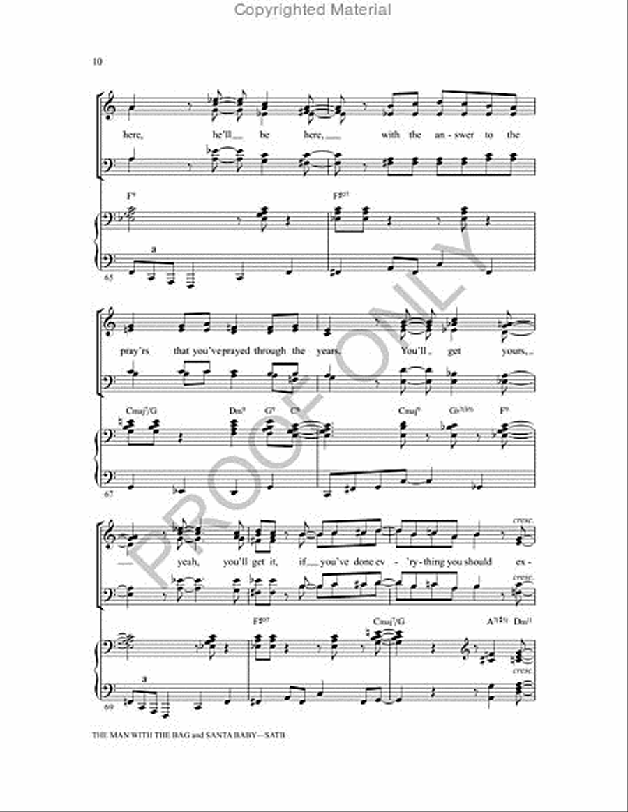 The Man With The Bag And Santa Baby 4-Part scores gallery preview page 10
