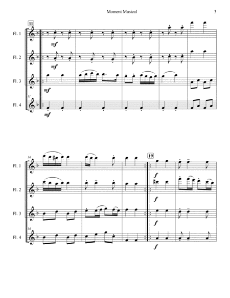Moment Musical for Flute Quartet image number null