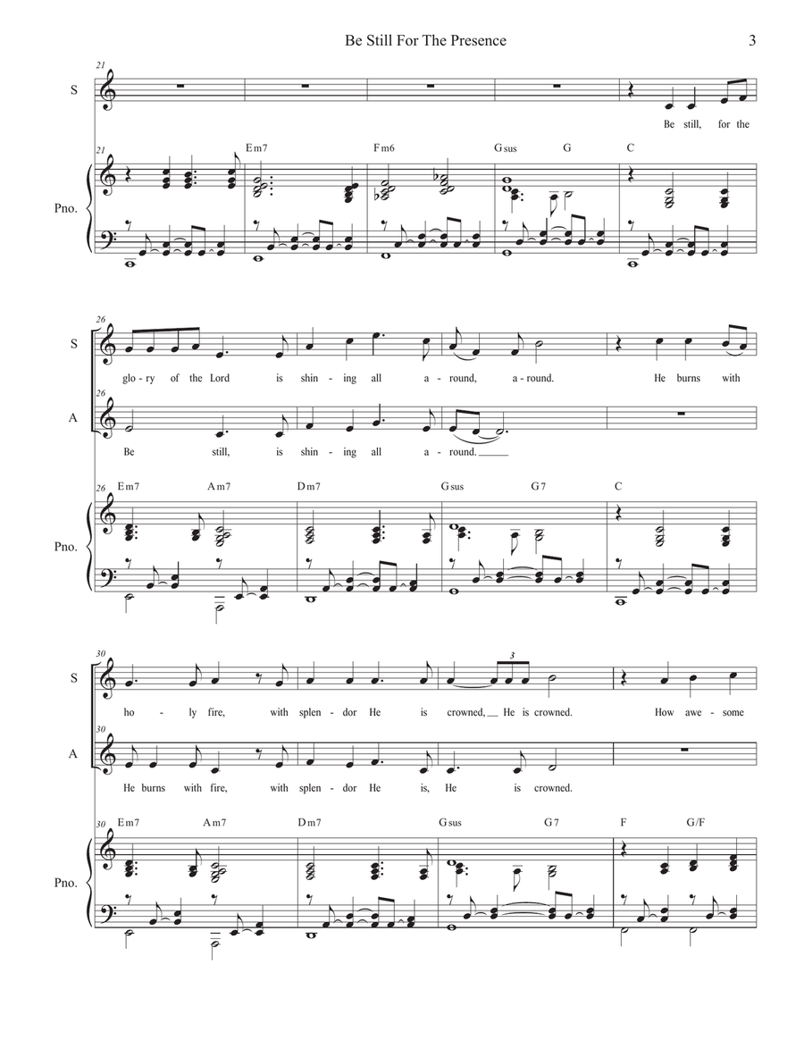 Be Still For The Presence Alto Voice scores gallery preview page 3
