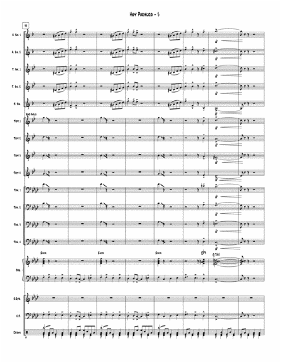Hey Pachuco Jazz Ensemble scores gallery preview page 6