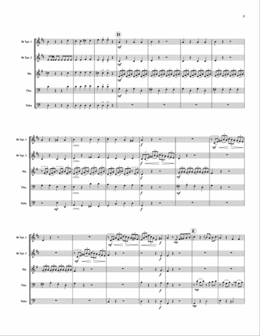 Sonata in C Major Brass Quintet scores gallery preview page 4