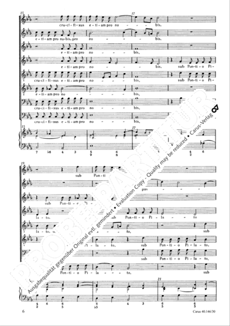Crucifixus, SV 259 SSAATTBB scores gallery preview page 7