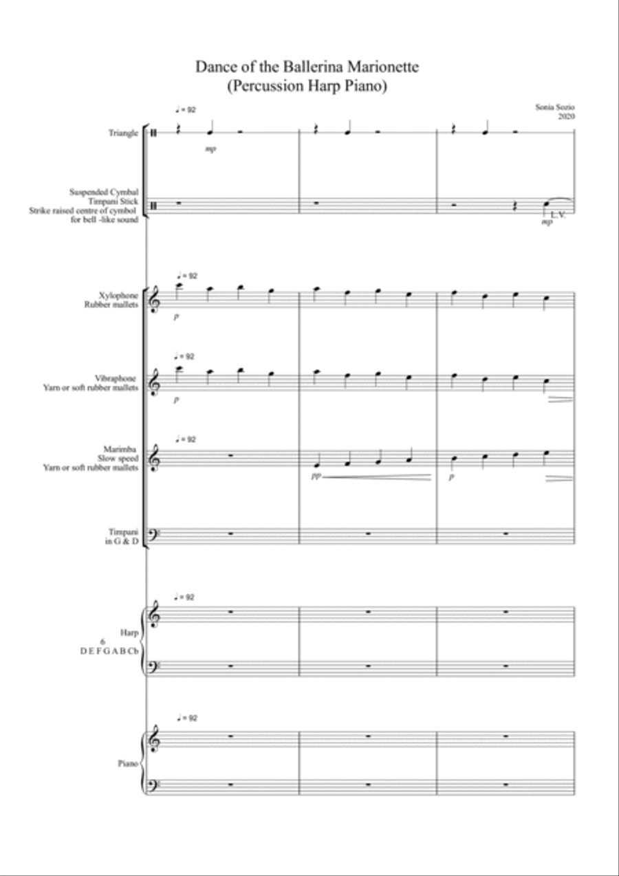 Dance of the Ballerina Marionette Large Ensemble scores gallery preview page 2